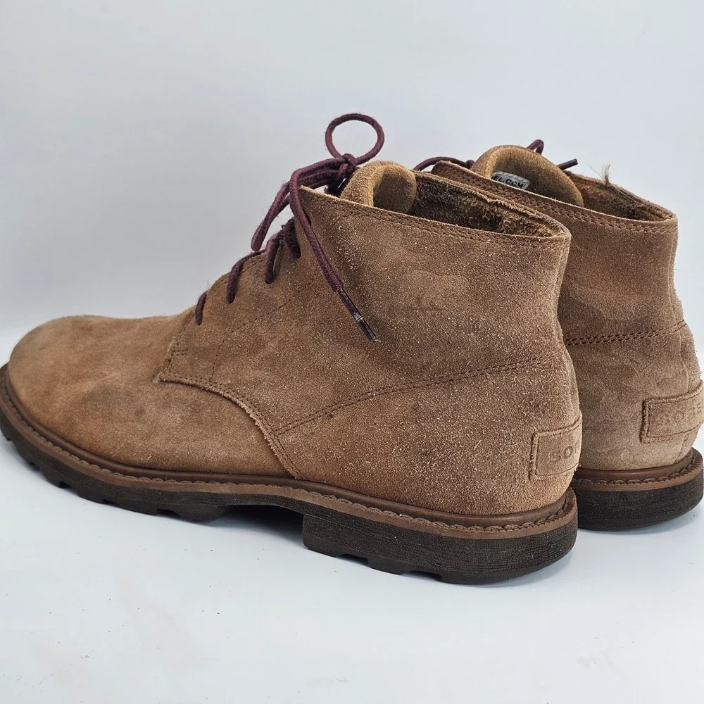 Sorel Madson Chukka Tan Suede Camo Lace Up Boots Mens 9.5 NM2462-286